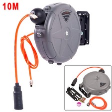 Air Line Compressor Air Hose Reel 33ft 10m Retractable Wall Mount Tube Round UK