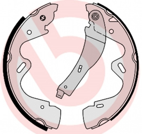 Brembo Bremsbackensatz Bremsbacken Hinten Mit Handbremshebel FüR Nissan-image