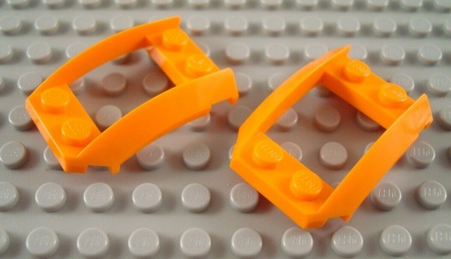 LEGO Lot of 2 Orange 4x3 Cut Out Wedge Windscreen Parts | eBay