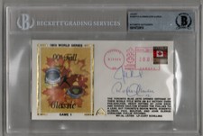 1993 World Series Roberto Alomar/John Olerud Game 1 BAS certified/encapsulated