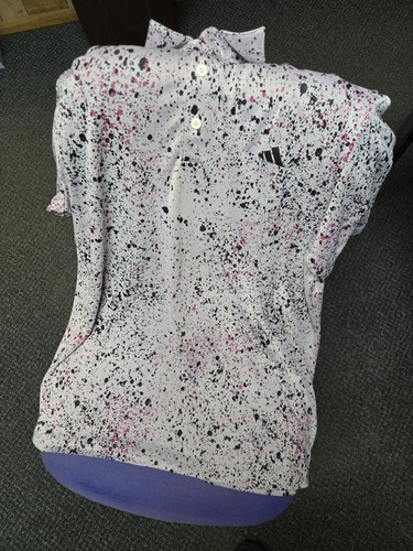 Adidas Golf Shirt Pinkish-Purple Stone/Splash style Large - Picture 2 of 8