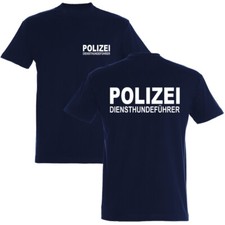 DIENSTHUNDEFÜHRER POLIZEI T-Shirt 180g/m² div. Shirtfarben / Druckfarben P27