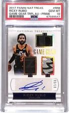 Ricky Rubio 2017/18 National Treasures #RRB Game Worn/Jersey Number/POP 1/PSA 10