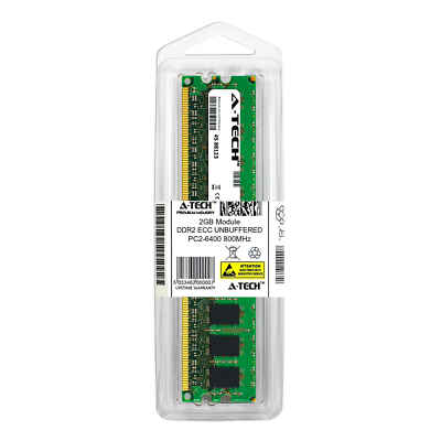 Barrette Mémoire Serveur 2Go DDR2 PC2-6400E 800MHz ECC UDIMM - Équivalent HP 445167-061 - A-Tech