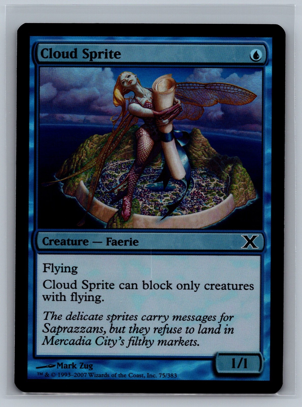 Magic The Gathering Tenth Edition Cloud Sprite #75/383 Foil MTG TCG CCG 10th