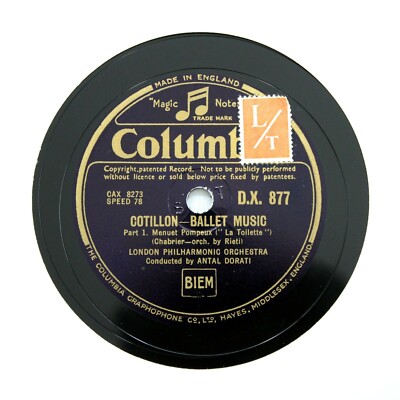 LONDON PHILHARMONIC ORCHESTRA ''Cotillon-Ballet Music'' COLUMBIA 2 Record Set [78]