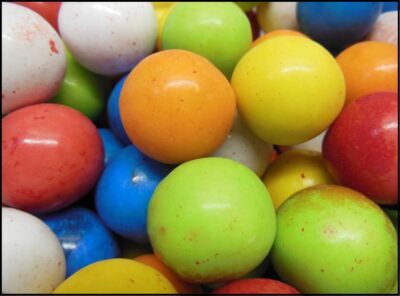Bayside Candy Lightning Bolts Bubble Gum Balls - Sour Candy Filled Gumballs 3LB