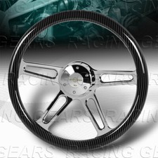 W-power 457mm Carbon Style 2 Deep Dish Chrome 4-spokes 18-inch Steering Wheel W-power 457mm Carbon Style 2 Deep Dish Chrome 4-spokes 18-inch Steering Wheel