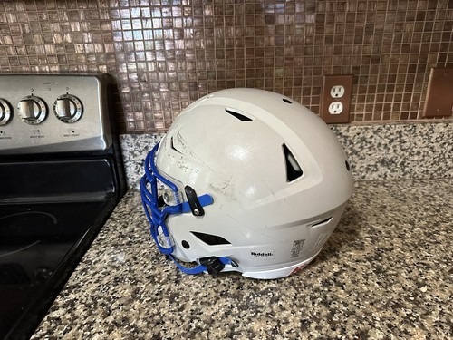 Riddell Speed FLEX Football Helm grau mit royalblauer Gesichtsmaske X Large XL - Bild 6 von 9