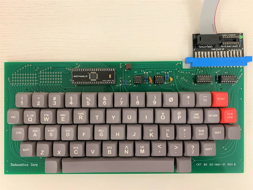 Datanetics Rev B Keyboard replica for Apple 1 I Clone - Newton mainboard - Image 4 of 4