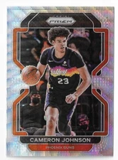 2021-22 Panini Prizm Cameron Johnson Silver Wave Prizm Card #186 Phoenix Suns