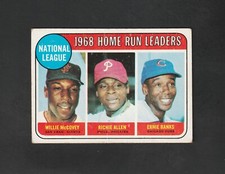 1969 Topps Home Run Leaders #6 ~ Willie McCovey ~ Richie Allen ~ Ernie Banks