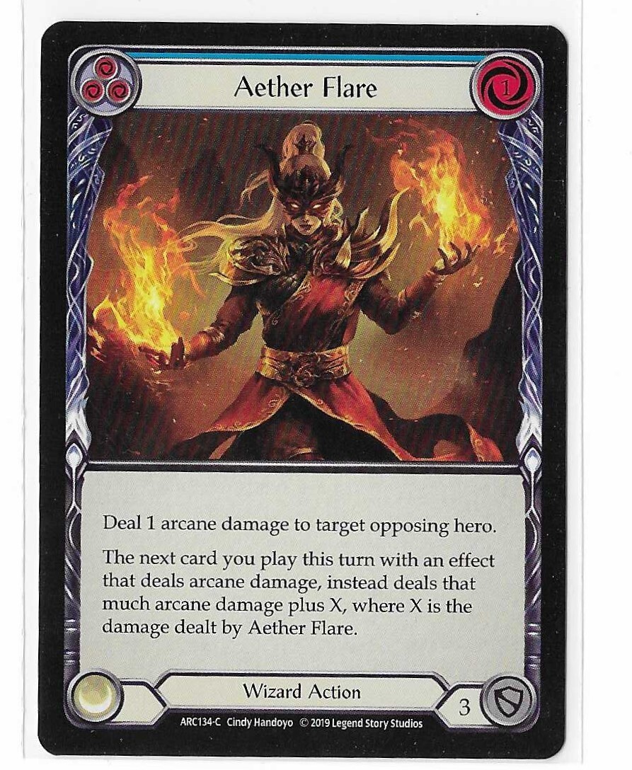 Flesh and Blood FAB 1st Ed Arcane Rising Aether Flare Non Foil