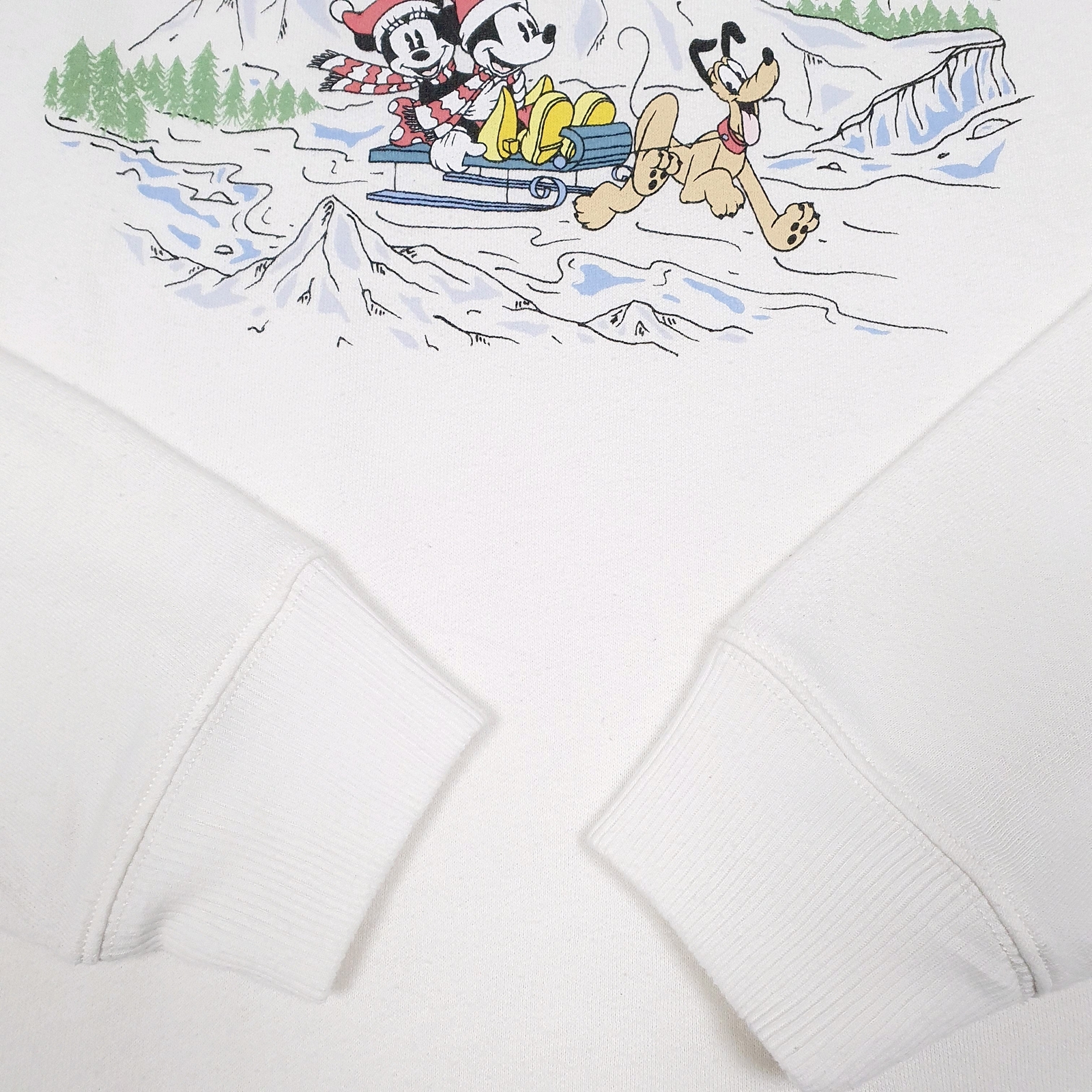 DISNEY Crewneck Mickey Mouse Minnie Pluto X AE Jumper Sweatshirt Womens S image 4
