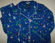 NWT Kate Spade New York Blue NUTCRACKER SUITE Themed Knit Pajama/Lounge Set L