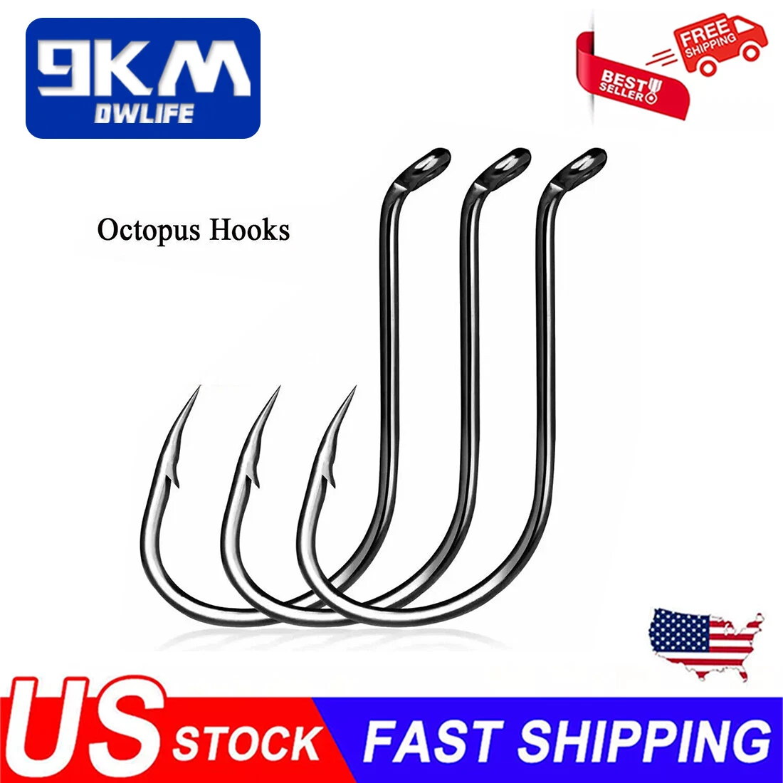 Ganchos Circulares Para Pesca De Agua Salada, 20 Ganchos Circulares De