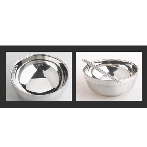 2P Stainless Steel Bowl and 2P Vacuum Chopsticks Set Dish Container Kitchenware - Bild 3 von 4