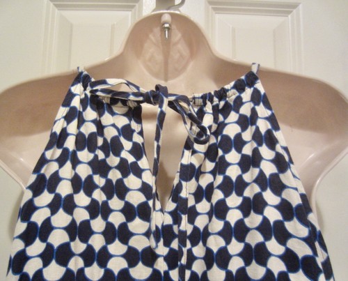 NWT AVA & VIV MAXI Dress Blue print Sleeveless Halter w/Pockets Plus Size 3X - Picture 6 of 6