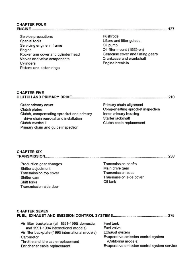 Manual de taller de reparación de servicio impreso 1991-1998 Harley Davidson Dyna FXD FXDL Foto 3 de 4