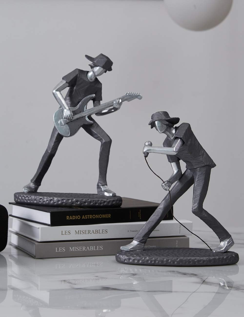 Amoy-Art Statuetta Pianista: Scultura Musicale Elegante per Arredo Casa - 4