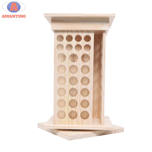 Wooden Essential Oil Box Rotate Perfume Display Storage Rack Organizer 104Bottle - Picture 3 of 8
