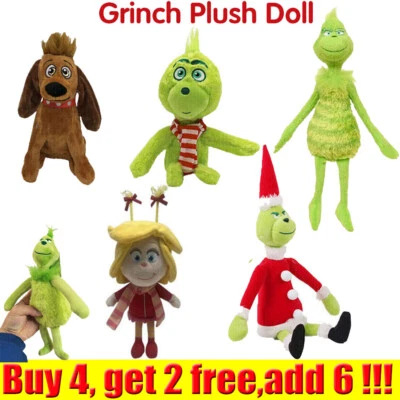 Christmas Grinch Plush Doll Soft Toy Stuffed Teddy Baby Kids Xmas Gift New