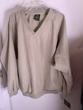 Weatherproof Garment Company Men’s Khaki Pullover Jacket Size Large Windbreaker