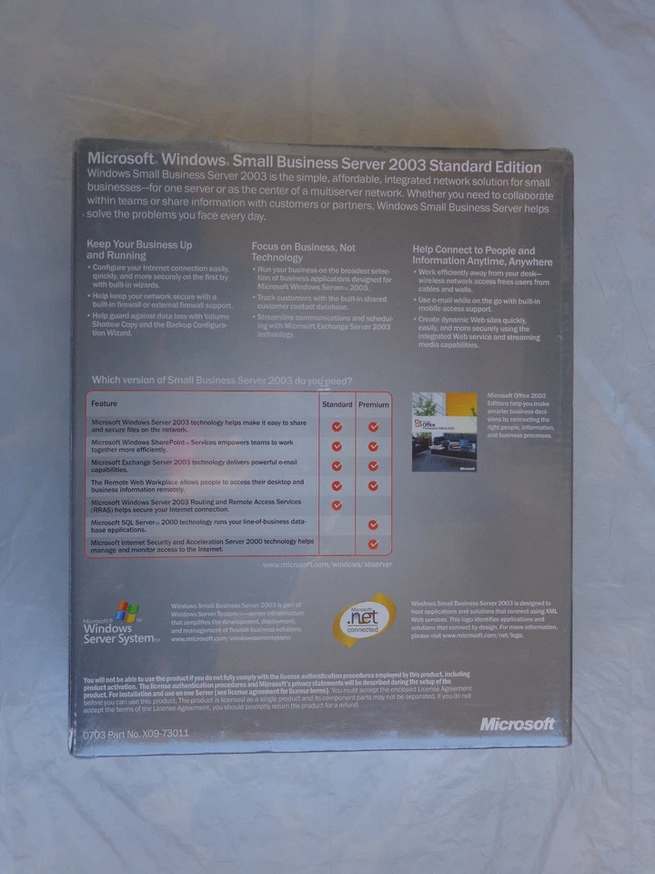 Microsoft Windows Small Business Server 2003 Standard RETAIL w' 5 CAL (Sealed) - Image 2 of 4