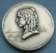 1975 Harriet Beecher Stowe .999 Silver High Relief Medal - Medallic Art Co. MACO