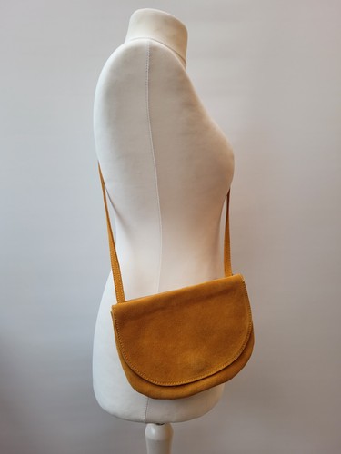 Urban Outfitters Yellow Tan Suede Leather Handbag cross body Messenger Bag NEW❤ - Picture 12 of 12