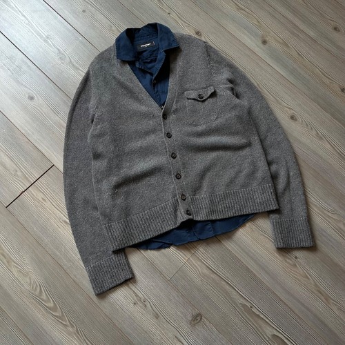 Cardigan in maglia Dsquared2 abbinato ad una camicia invecchiata M - Foto 6 di 16