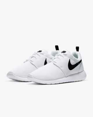 Nike Roshe One 844994-101 Women White/Black Low Top Running Sneaker Shoes 5