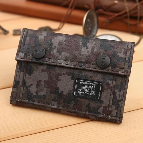 Mens Boys Camouflage Canvas Wallet Army Camo Hunting Soldierly Teens Duty Purse - Picture 2 of 16