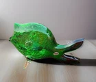 MCM Blenko Guppy Glass 5433 Fish Vase Emerald Green