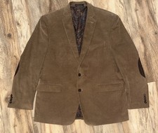 Ralph Lauren Corduroy Brown Academia Elbow Patches Sport Coat Blazer Size 44R