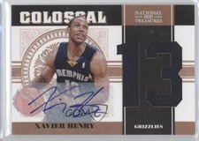2010 Playoff National Treasures Colossal Materials 39/49 Xavier Henry Auto 0f8