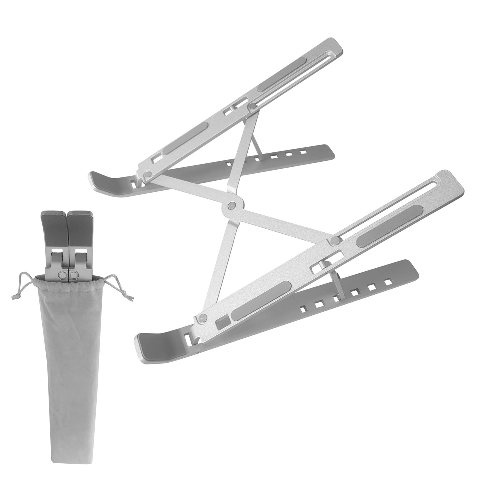 Adjustable Laptop Stand, Ergonomic Aluminum Holder for Desk, Anti-Slip Riser ...