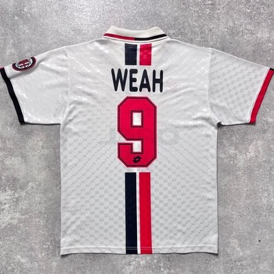 ACミラン Lotto シャツ WEAH 9 George Weah #9 AC Milan 98-99 Away Shirt Lotto Size M From Japan
