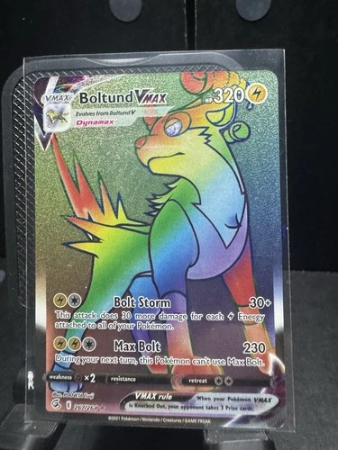 Boltund VMAX 267/264 NM/M SWSH08 Fusion Strike Secret Rainbow Pokemon TCG