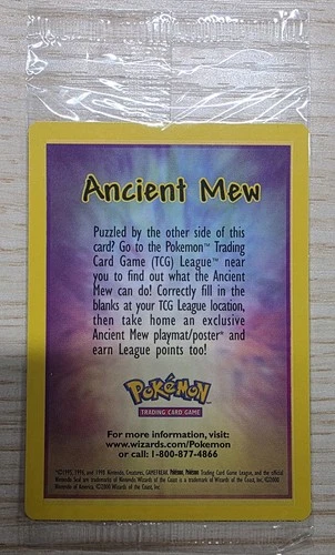 LP SEALED Ancient Mew Pokemon New Movie Promo Double Holo Foil Rare 1999-2000