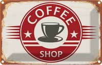 Blechschild 20X30 Cm Coffee Shop Kaffee Tasse Essen Trinken Deko Geschenk Metall