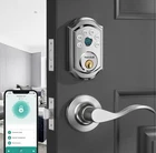 Hornbill Smart Front Door Lock: Silver Fingerprint Electronic Digital Bluetoo...