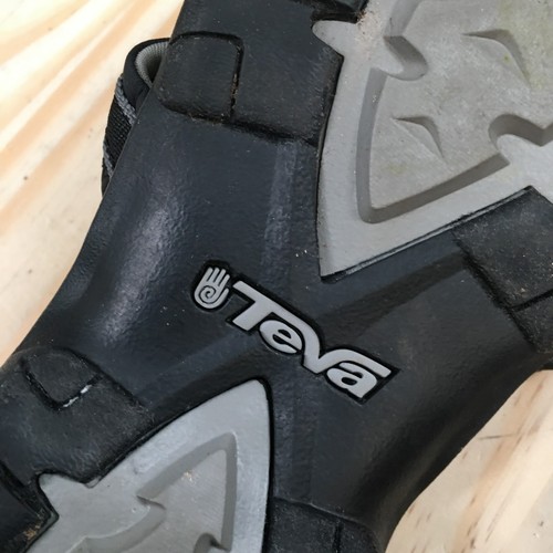 Teva Sandals Womens 10 Tirra Slide Black Leather Cross Strap Slip On SN1003990 - Picture 15 of 17