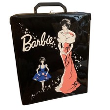Barbie 50th Anniversary Fashion Carrying Case Black Vinyl 2008 New Light Wear