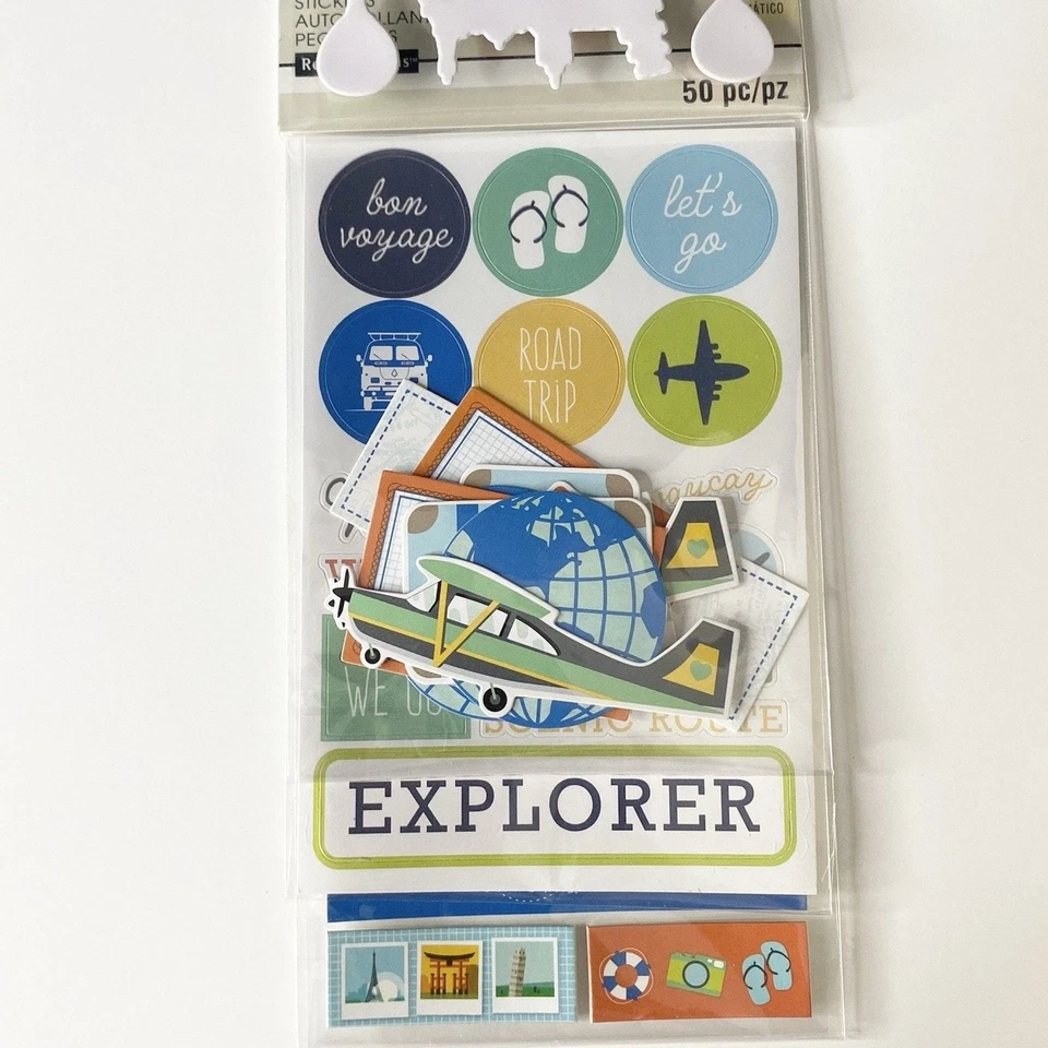 Recollections Pack of 50 Travel Themed Stickers Autocollants Scrapbooking - Image 3 of 4