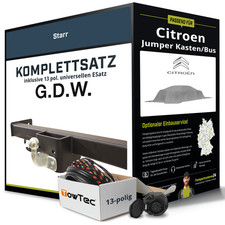 Für CITROEN Jumper Kasten/Bus 250 Anhängerkupplung starr +eSatz 13pol uni. 11-24