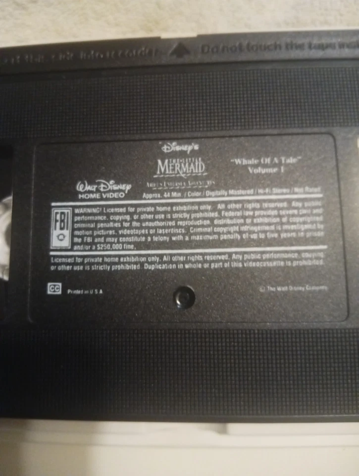 Disney The Little Mermaid VHS, 1989 Banned Cover, Rare - Image 2 of 3