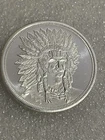 Vintage Indian Chief With Headdress- 1 Troy Oz .999 Fine Silver Round