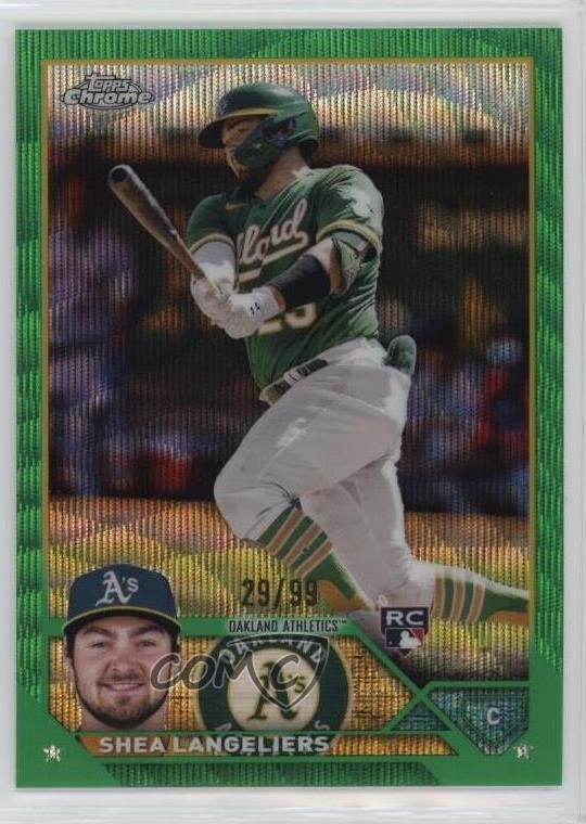 2023 Topps Chrome Green Wave Refractor 29/99 Shea Langeliers #175 14eo