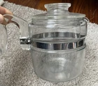 Vintage Pyrex 2-4 Cup Glass Flameware Percolator Coffee Pot & Cover Only 7754